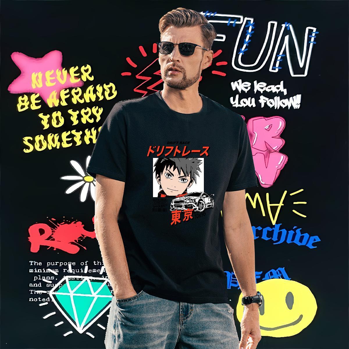 Mens T Shirts 100% Cotton 230g handpainted Sports Casual Breathable Crew Neck DIY Men Tshirts Customized Cool Tee Shirt