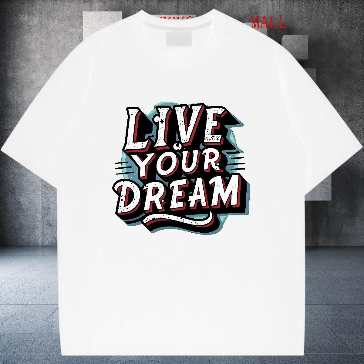 Brand Men Clothes T-Shirt 100% Cotton 230g Daily Outfit letter DIY Crew Neck Breathable Customized Men T Shirts Clothings