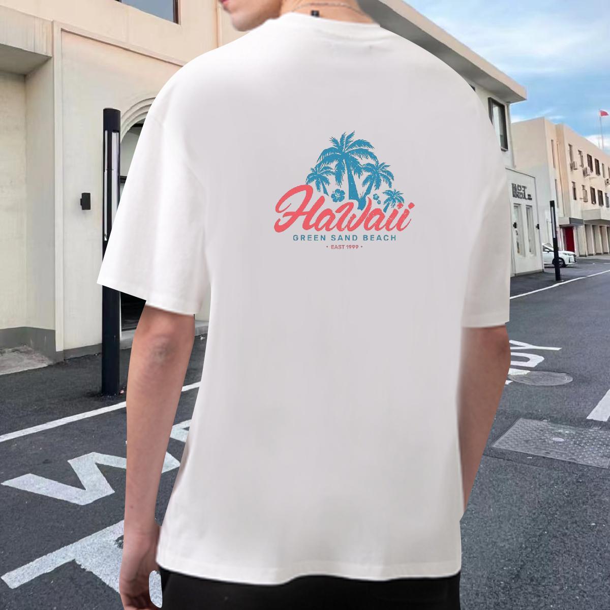 DIY Men T Shirts 230g 100% Cotton tree Spring Summer Tee Shirt Crew Neck Classic Men Clothes T-Shirt Custom Big Size