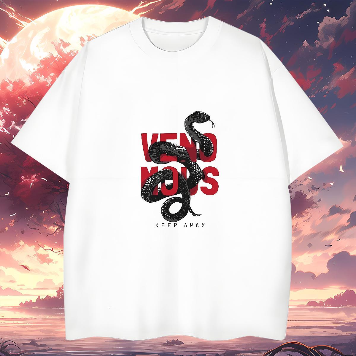 T shirt 230g Pure Cotton snake Daily Outfit Breathable Short Sleeve Plus Size Custom Mens Tshirts Classic Casual Free Shipping Tops Tees