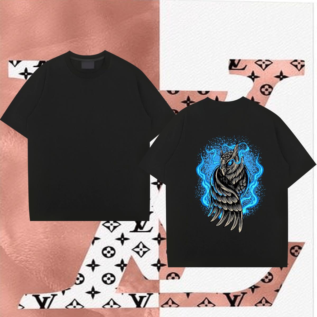 New Arrival Men T Shirts 230g 100% Cotton cool Home Outdoor Top Tees Round Neck Short Sleeve Wholesale Mens Tshirts Cartoon Print