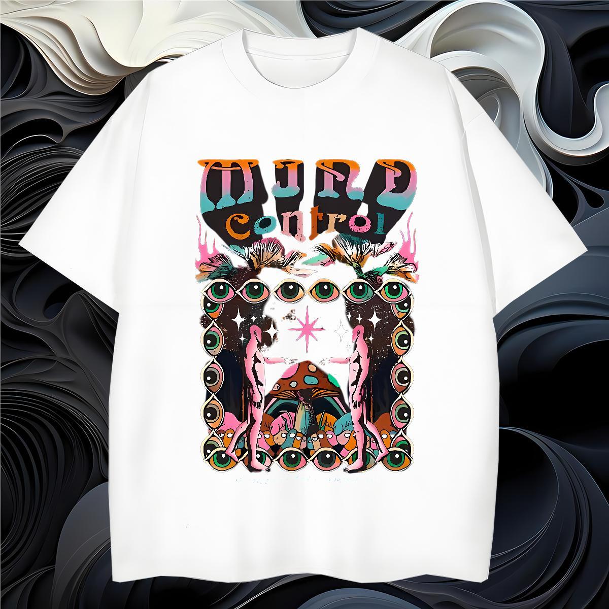 T shirt 100% Cotton 230g mushroom Sport Pure Cotton Anime Print Men Tees Customized Soft Tees Shirts