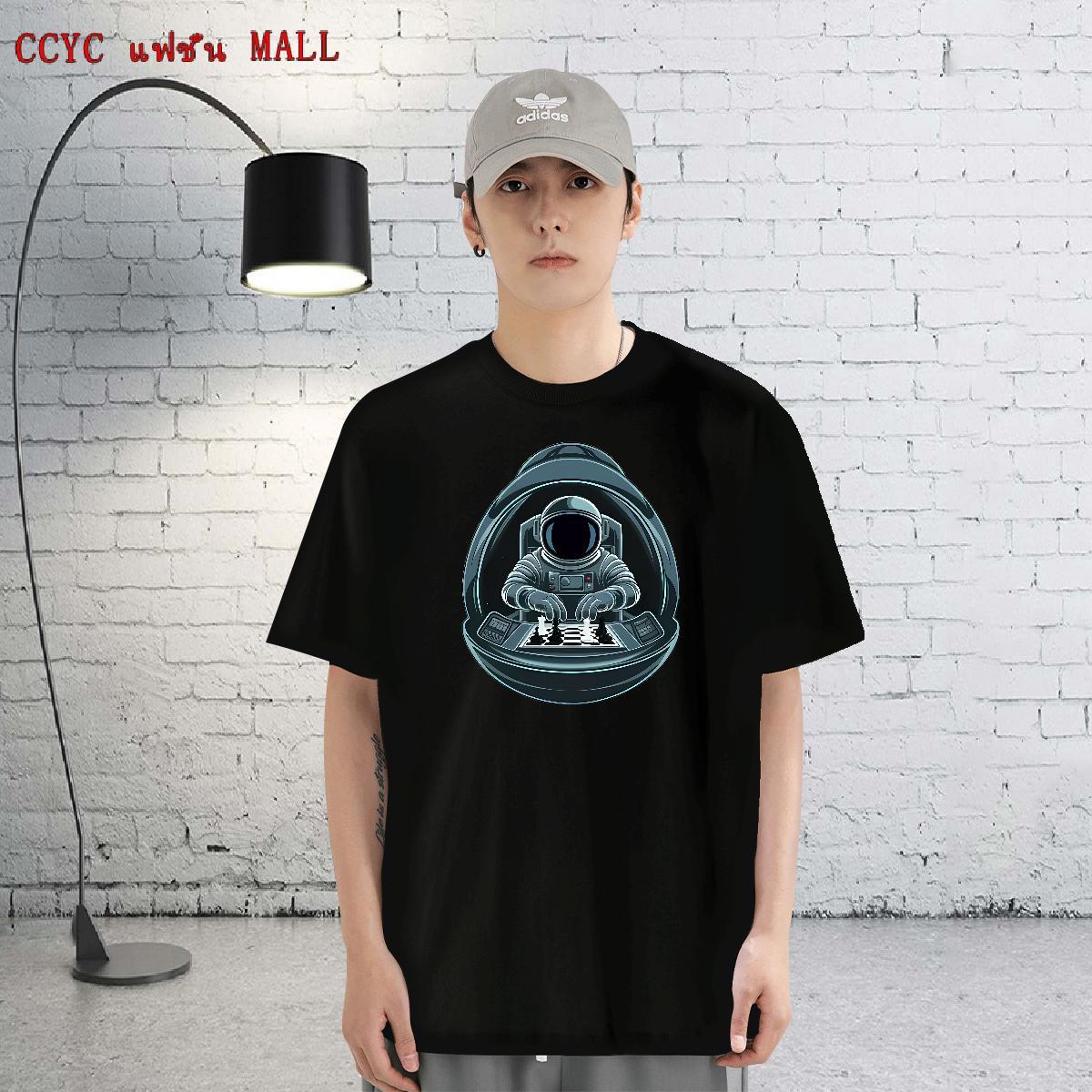 Loose Fit Tshirt for Man Woman 230g Cotton High Street Hip Hop spaceman Customized Pure Cotton Classic T shirt Tshirts