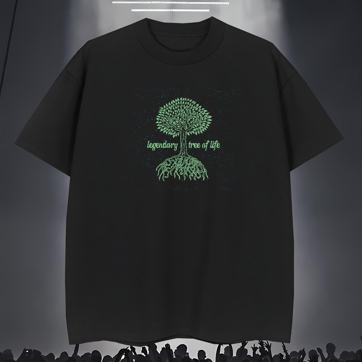 T shirt 230g Pure Cotton tree Casual O-Neck Short Sleeve Customized Print Men Tops Tees Designer Fashion Cool Wear