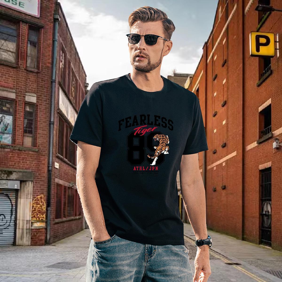 Designer Men Tops Tees 100% Cotton 230g tiger T Shirt For Man Street Wear Breathable Soft Custom Print Oversized Classic Casual Tops Shirt