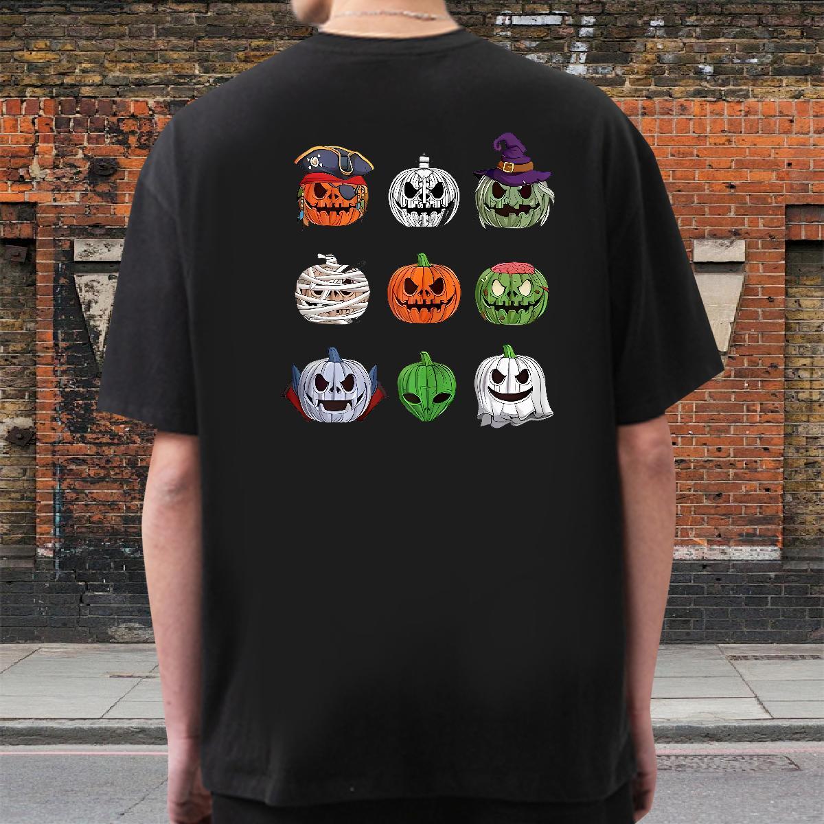 Cool Men Tops Tees 100% Cotton 230g pumpkin T Shirt For Man Casual O Neck Short Sleeves Custom Big Size Stylist Polos