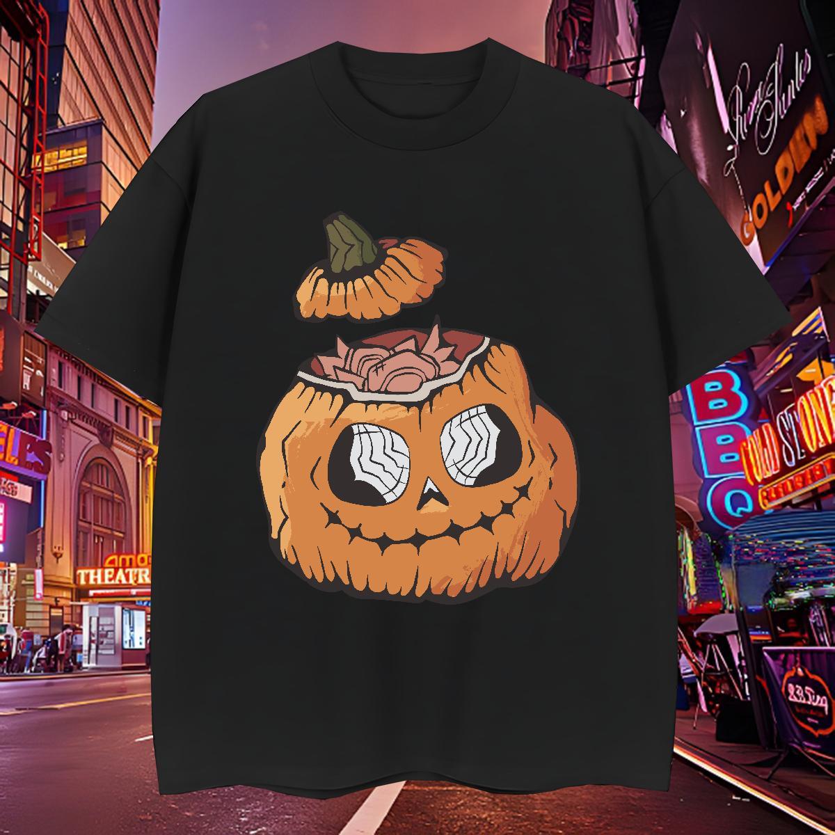 Unisex Tshirt for Man Woman 230g 100% Cotton pumpkin Men T Shirts Sports Casual Breathable Soft Anime Print DIY Tops Tees