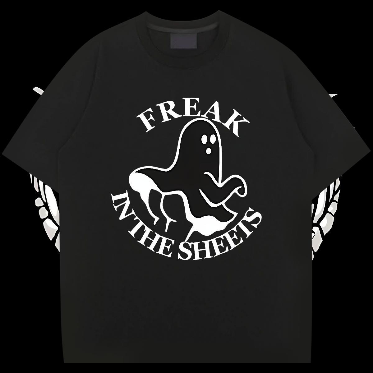 Classic Casual T-Shirts for Men 100% Cotton 230g halloween Daily Wear Tops Shirt O Neck Short Sleeves Cool Design Tshirt for Man Woman Skull