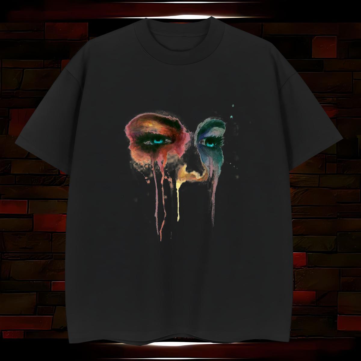 Men T Shirts 230g 100% Cotton painting Daily Outfit Breathable Crew Neck Anime Couples T Shirts Wholesale Loose Fit Tops