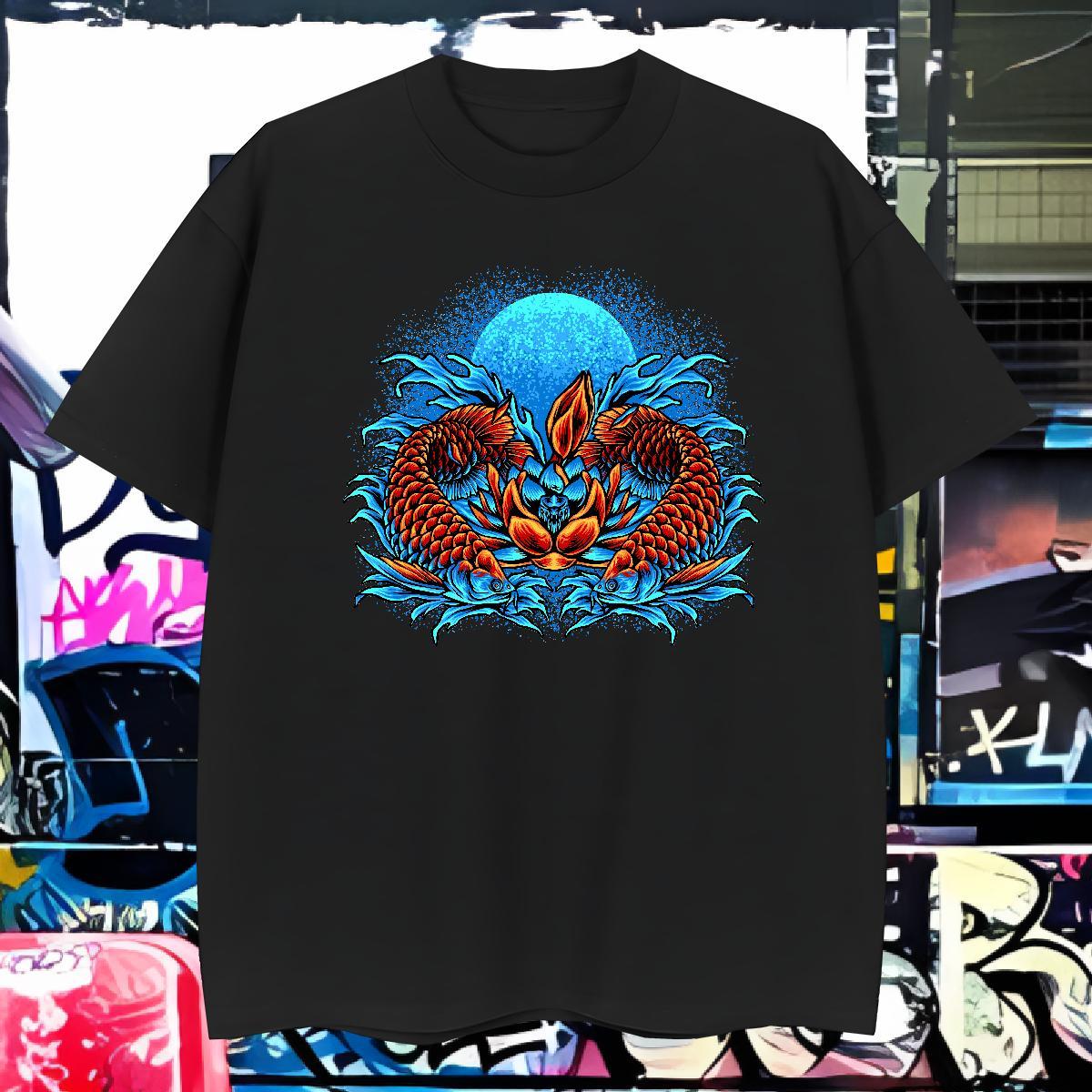 Man T Shirts 230g 100% Cotton High Street Hip Hop Breathable Soft Custom Printing Men Tees Brand Loose Clothings