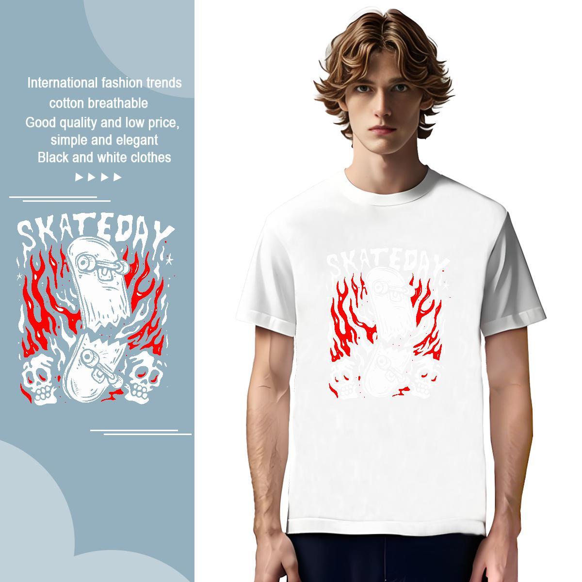 T shirt 230g Cotton icon Casual Daily Wear Breathable Short Sleeve Graphic Couples T Shirts Custom Soft Tees