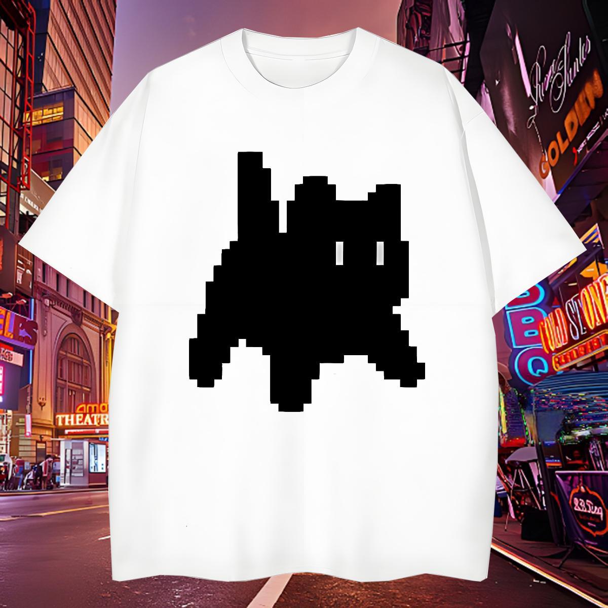 Brand Men Tees 230g 100% Cotton cat T-Shirts for Men Casual Beach O Neck Short Sleeves Customized Wholesale Wear