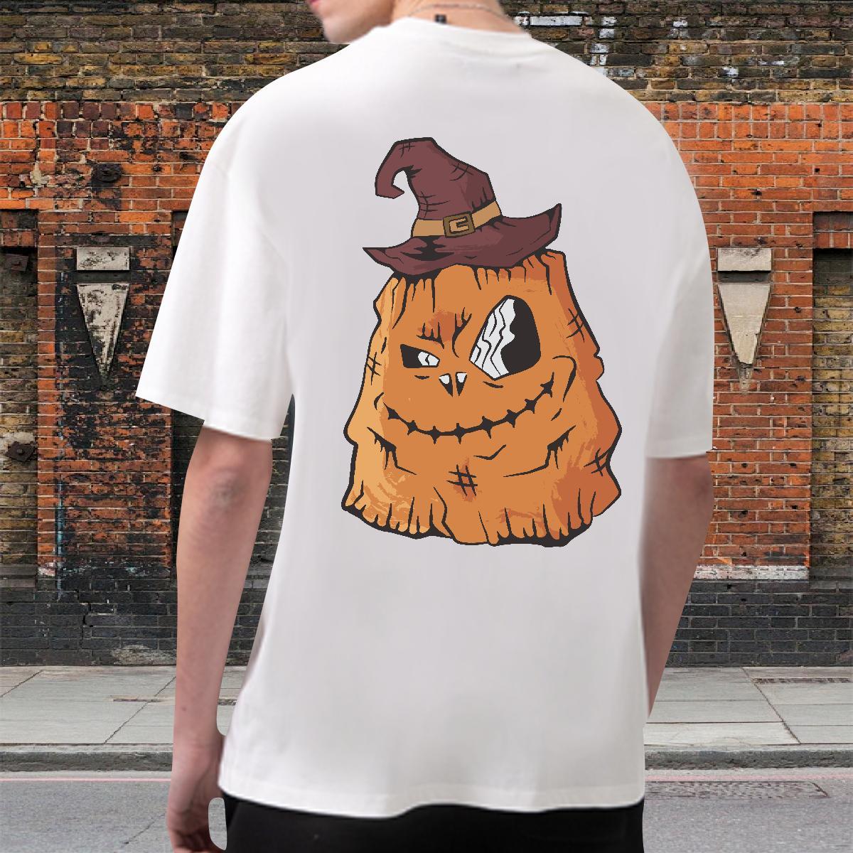 Classic Casual T shirt 100% Cotton 230g Halloween Sport Tees Shirts Short Sleeve O-Neck Free Shipping Men Tees DIY Anime