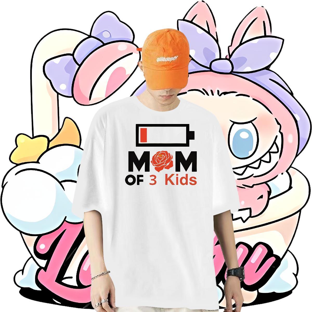 Wholesale Men T Shirts 230g Pure Cotton mothers day Anime Printing Street Tshirts Crew Neck Breathable Soft Men Clothes T-Shirt Custom Printed