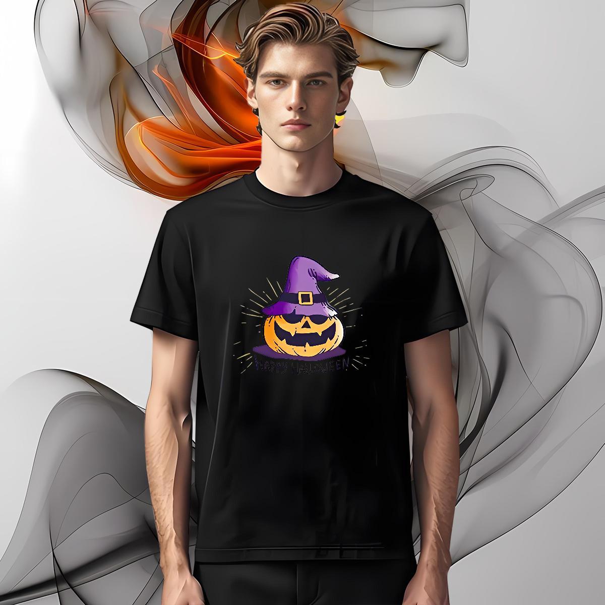 Stylist T Shirt For Man 230g Cotton halloween Summer Casual Tops Pure Cotton Brand Mens Tshirts Custom Printing