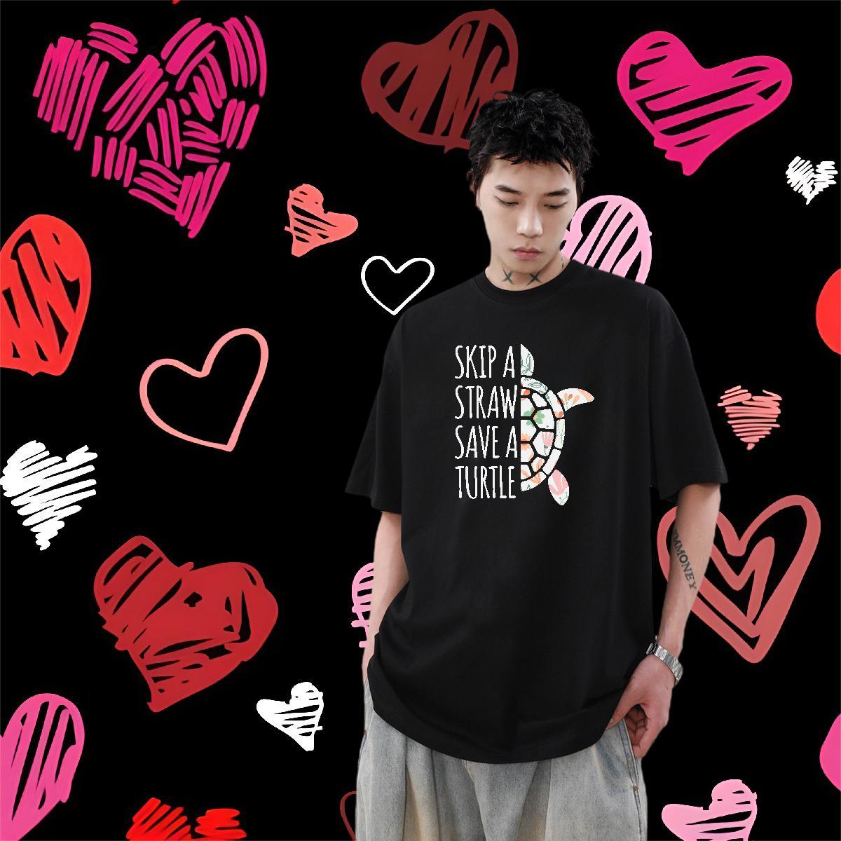 Custom T Shirt For Man 230g Cotton Hip Hop Street Tops Shirt Breathable Unisex Tshirts Graphic