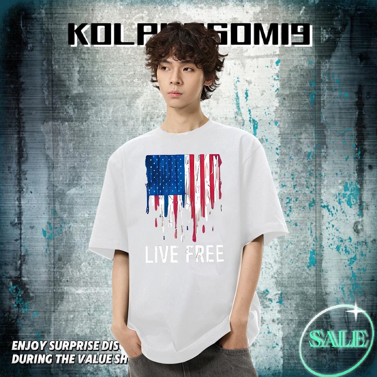 High Quality Men Tshirts 230g Pure Cotton Daily Outfit letter Customized Print Crew Neck Breathable Fashion Casual T Shirt For Man Tops