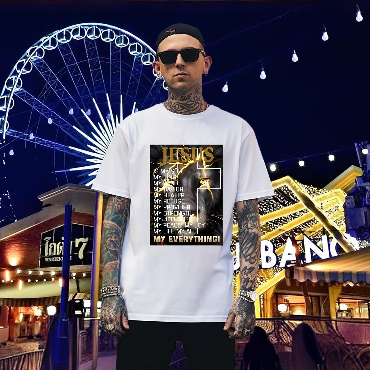 T shirt 230g Cotton Anime Printing Street Pure Cotton Custom Printed Couples T Shirts 2024 Summer Unisex Top Tees