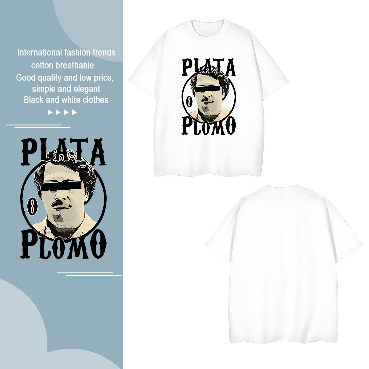 T shirt 100% Cotton 230g portrait Casual O-Neck Short Sleeve Oversized 3XL 4XL Men Tops Tees Fashion Designer High Quality Clothes