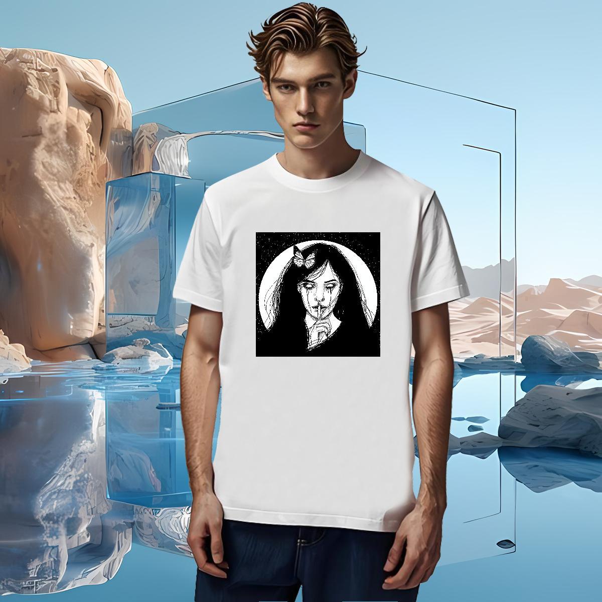 Men T Shirts 230g Pure Cotton nun Sport Crew Neck Custom Printed Mens Tshirts Classic Casual High Quality Clothes