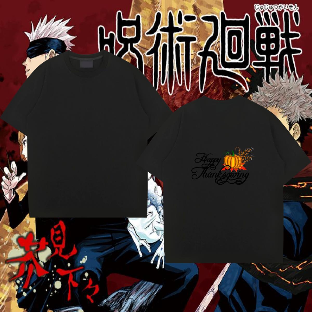 DIY Mens T Shirts 230g Pure Cotton pumpkin High Street Hip Hop Tops Shirt Breathable Short Sleeve TOP Quality Tshirts Black White