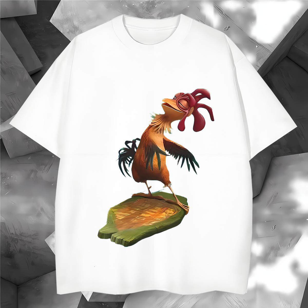 Loose Fit Tshirt for Man Woman 230g Cotton chicken Man T Shirts Hip Hop Short Sleeve O-Neck DIY Printed Wholesale Clothes