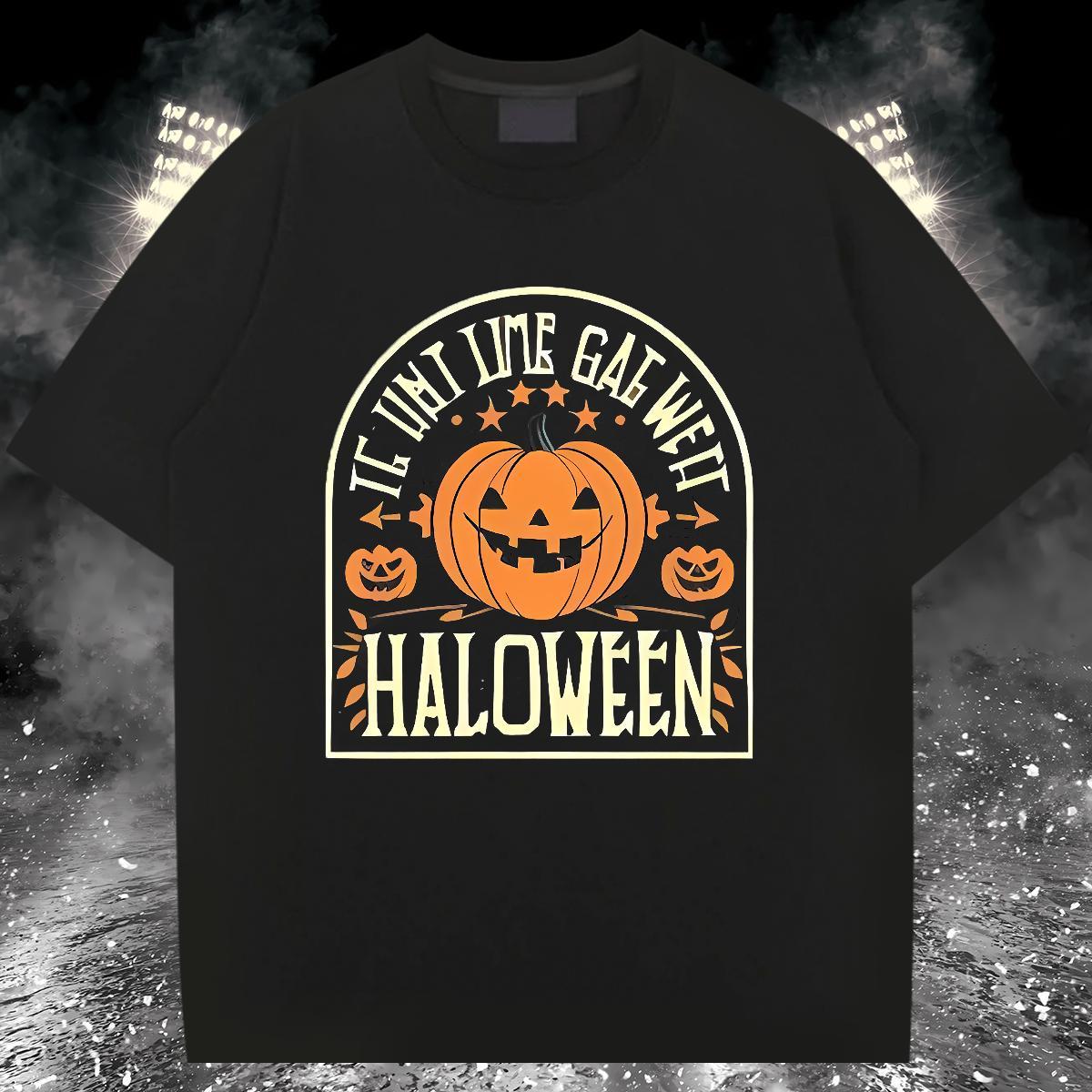 2024 Mens T Shirts 100% Cotton 230g halloween Hip Hop Tshirts Breathable Short Sleeve Comfortable Men Tshirts Graphic