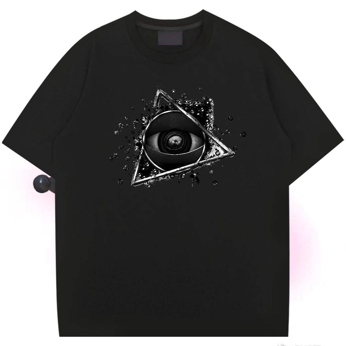 Factory Direct T Shirts Men eye of the devil Tees Shirts 100% Cotton 230g Casual Beach Brand Custom Print Oversized Breathable Crew Neck Men Clothes T