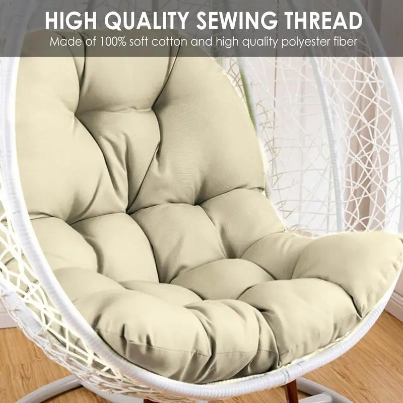 Swing Hanging Chair Mat Balcony Egg Chair Cushion Seat Pad Pillow Patio Garden Outdoor Thickened Hammock Rocking Chair Seat 240806