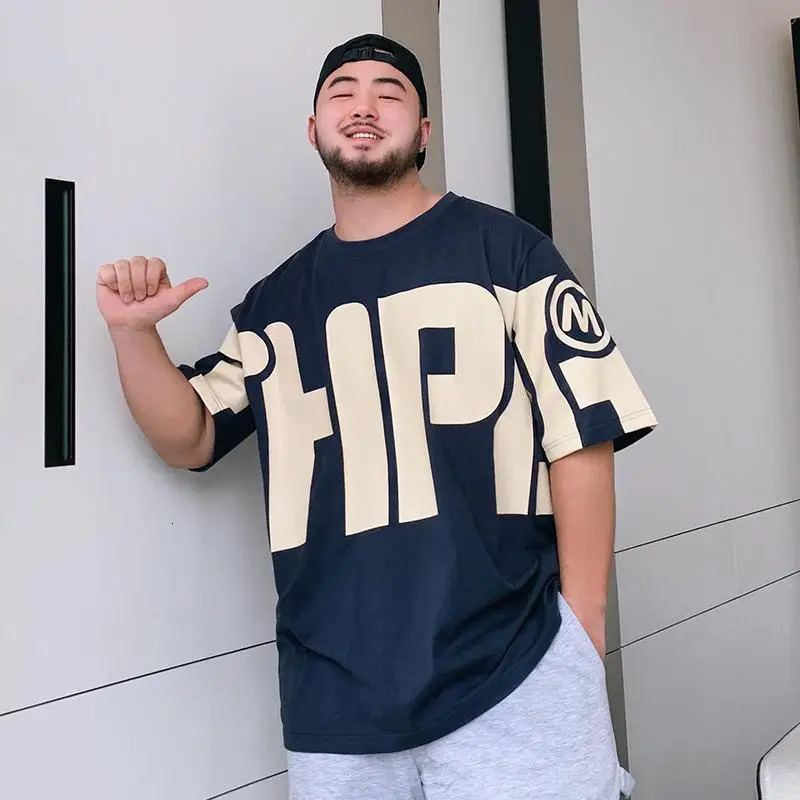 Mens T-shirt Loose Tops Baggy Oversized Print Male Tees Shirts O Neck Alphabet Clothes And High Quality Ordinary 5xl Y2k 240806