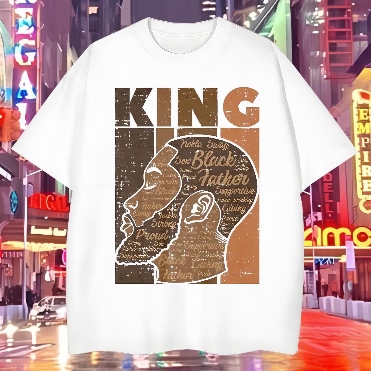 Popular T-Shirts for Men XH-730-W 230g 100% Cotton Street Casual Pure Cotton Mens Tshirts 2024 Summer Skull Tops