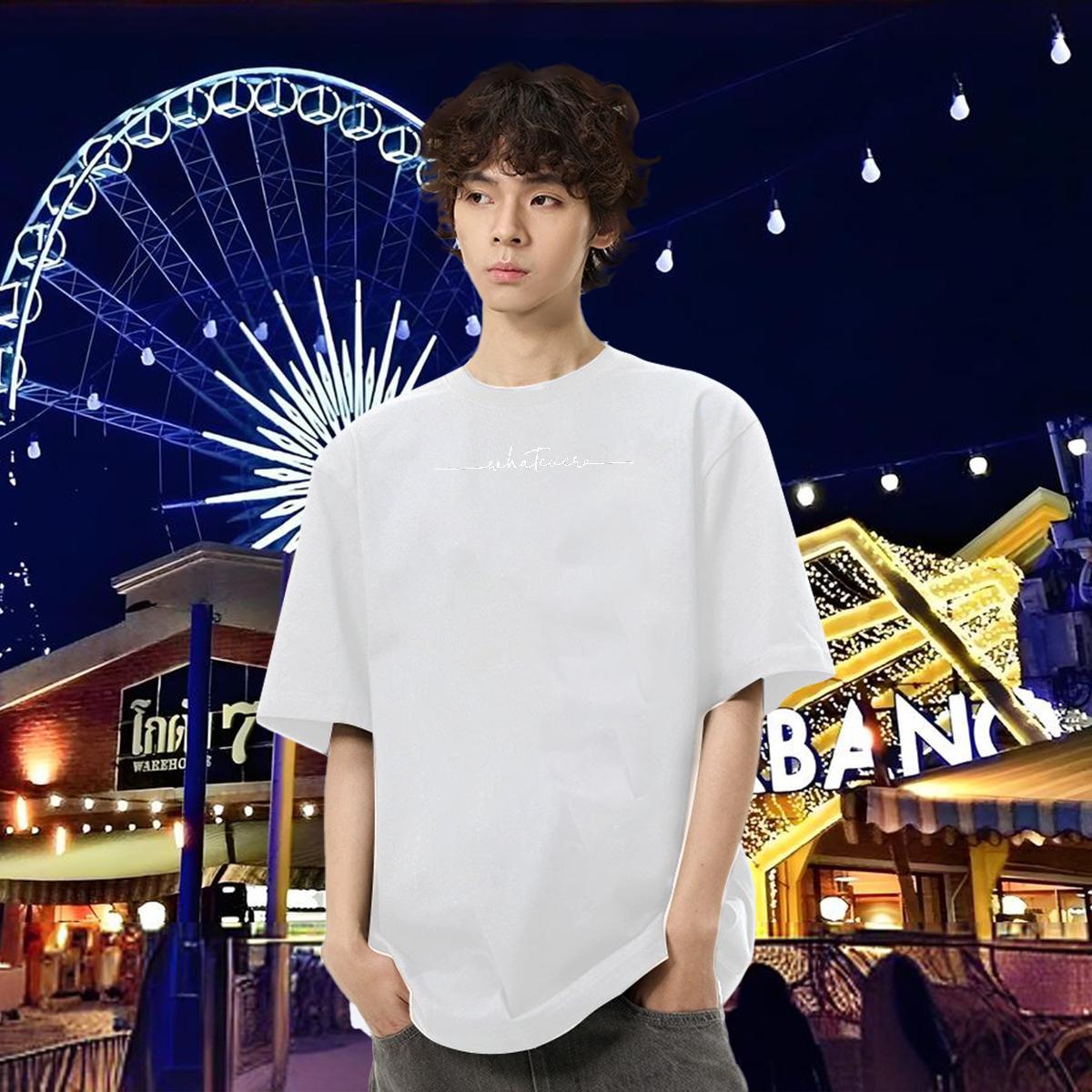 Designer Fashion T-Shirts letter Tops 230g Cotton Home Outdoor Classic Oversized 4XL Short Sleeve O-Neck Men Clothes T-Shirt