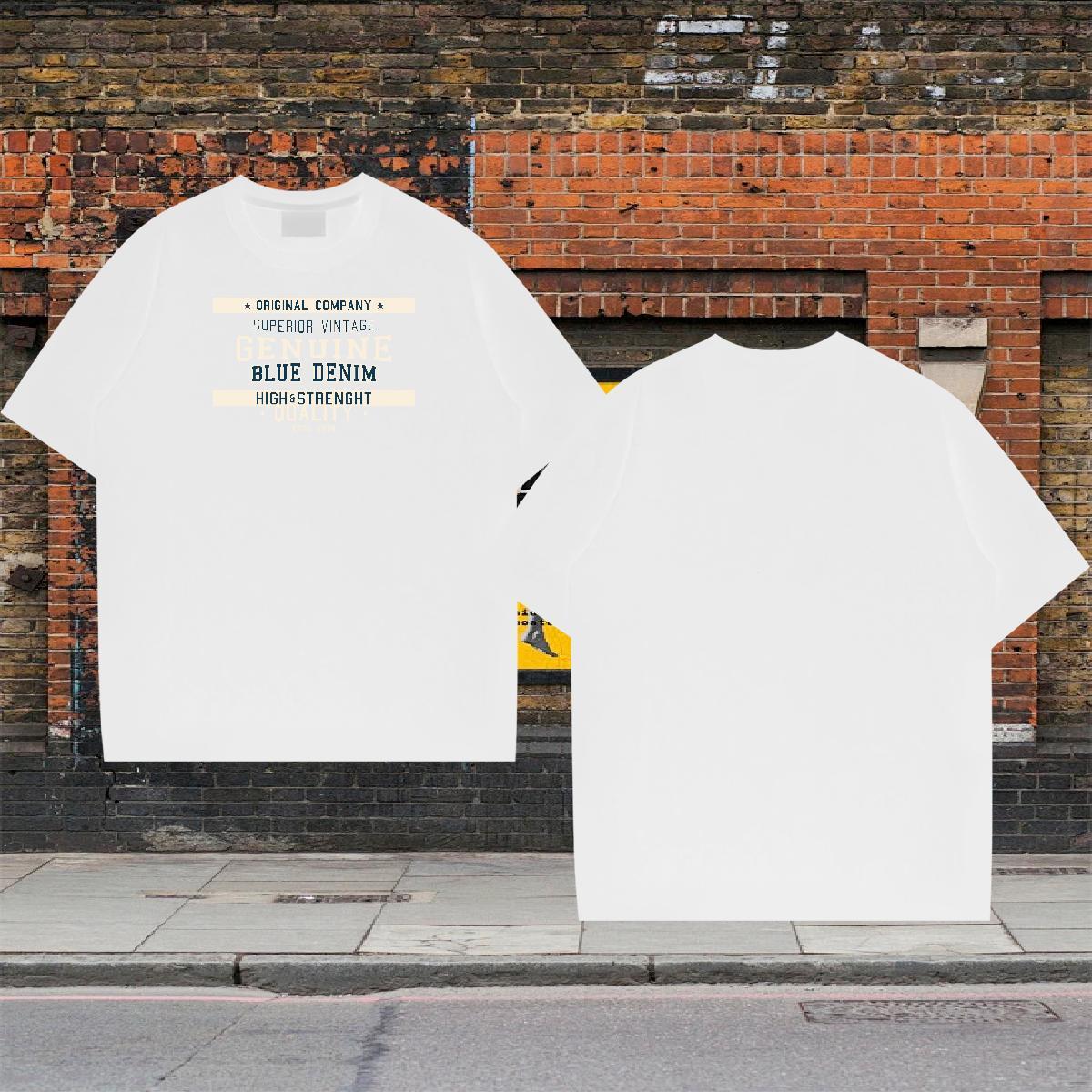 2024 Man T Shirts letter Top Tees 100% Cotton 230g High Street Hip Hop Unisex Floral Print Crew Neck Breathable Men Tops Tees