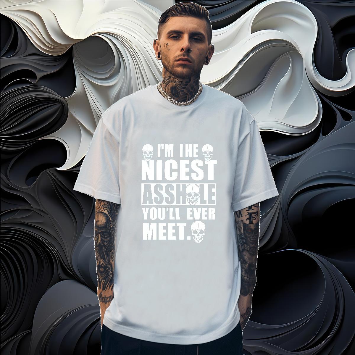 Factory Direct T Shirt For Man letter Tee Shirt 100% Cotton 230g Street wear Hip Hop Loose Oversized 4XL Crew Neck Men Clothes T-Shirt
