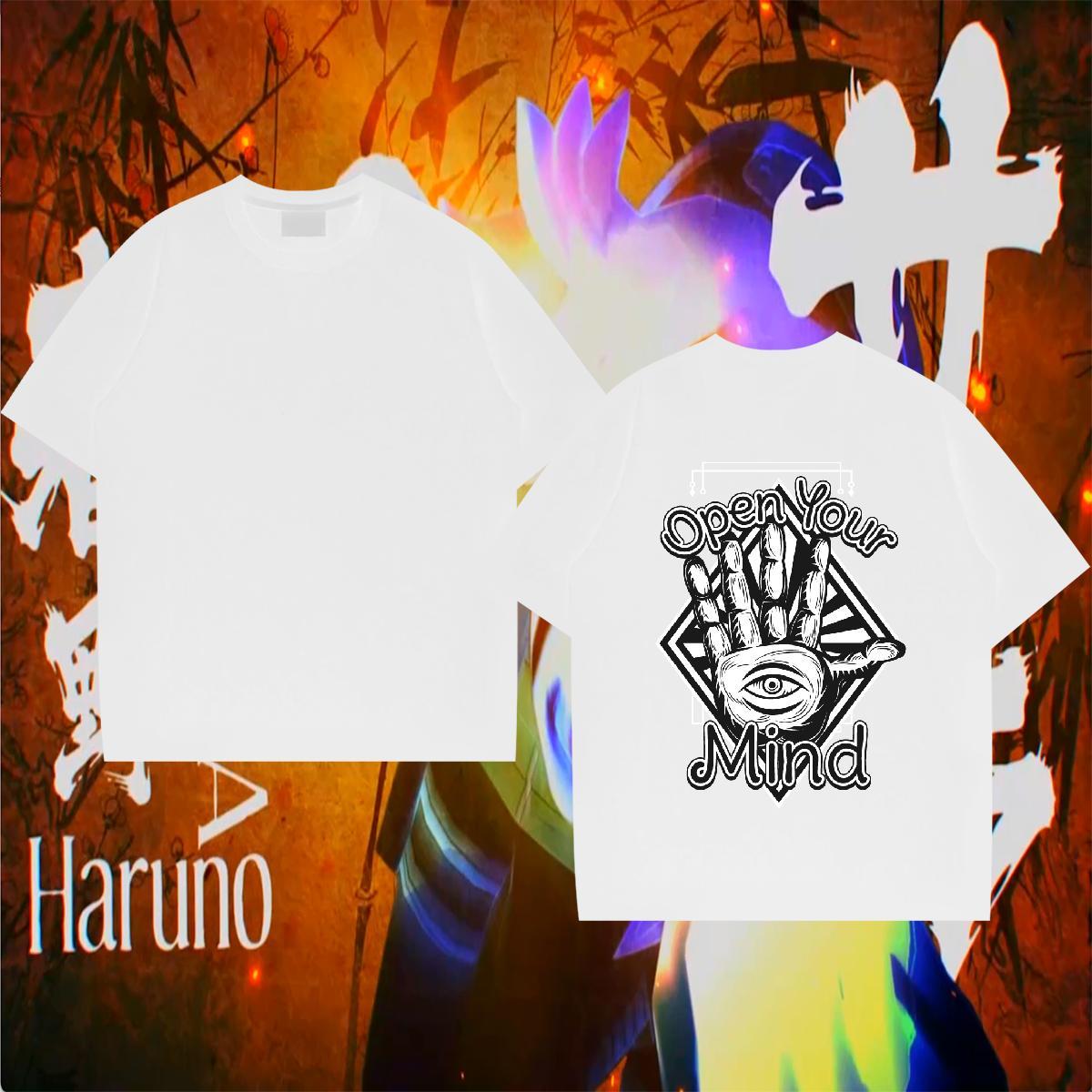 Customized Mens T Shirts hands Tshirts 100% Cotton 230g Outdoor Loose Anime Print O Neck Short Sleeves Men Tops Tees