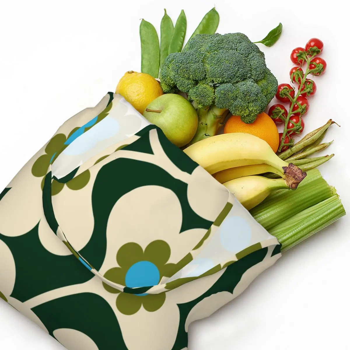 Customized Fashion Printing Japanese Spruce Orla Kiely Handbag Shopping Bag Portable Canvas Shoulder Gift 240807