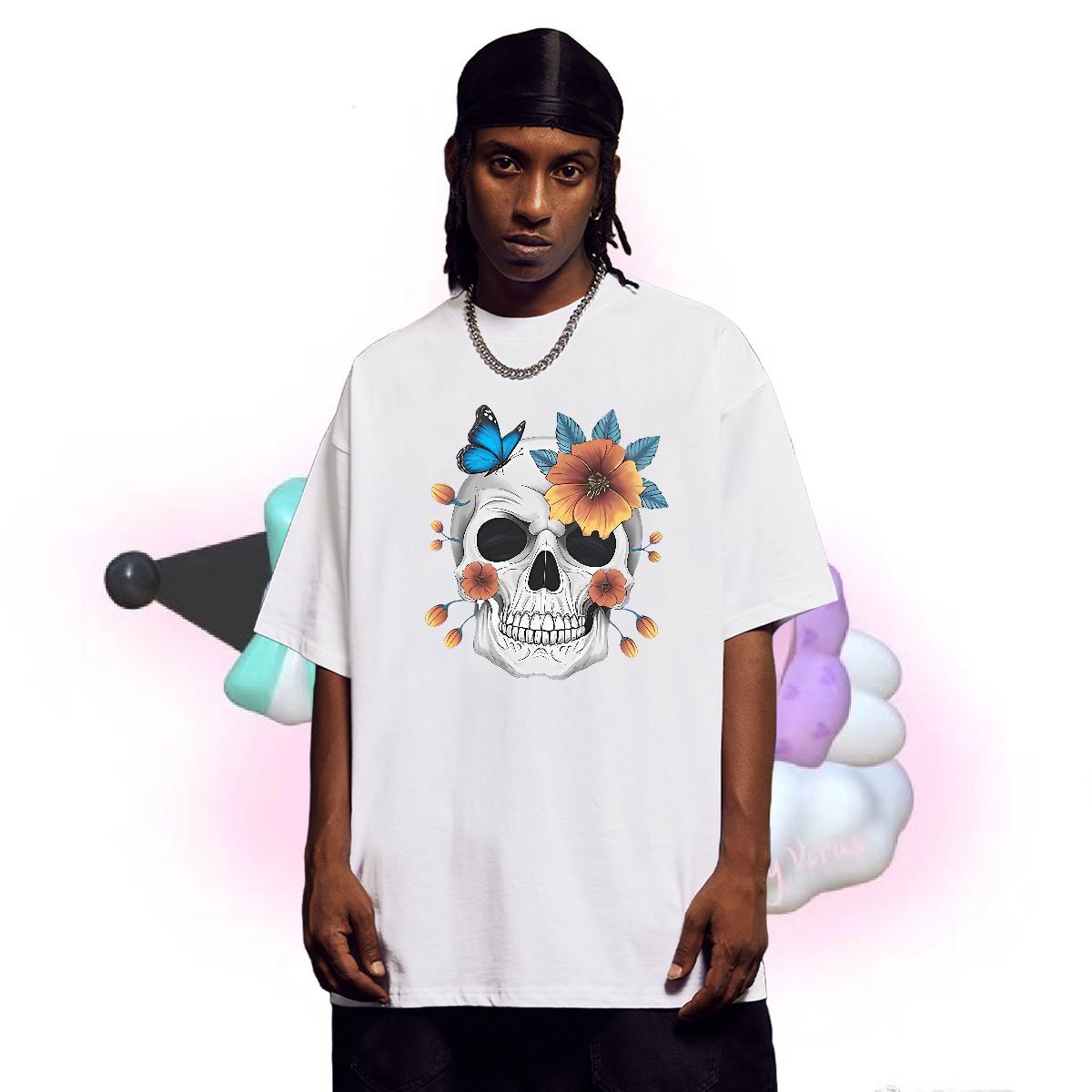 New Designer Mens T Shirts butterfly Tee Shirt 230g 100% Cotton Summer Casual Cool Oversized Breathable Short Sleeve Couples T Shirts