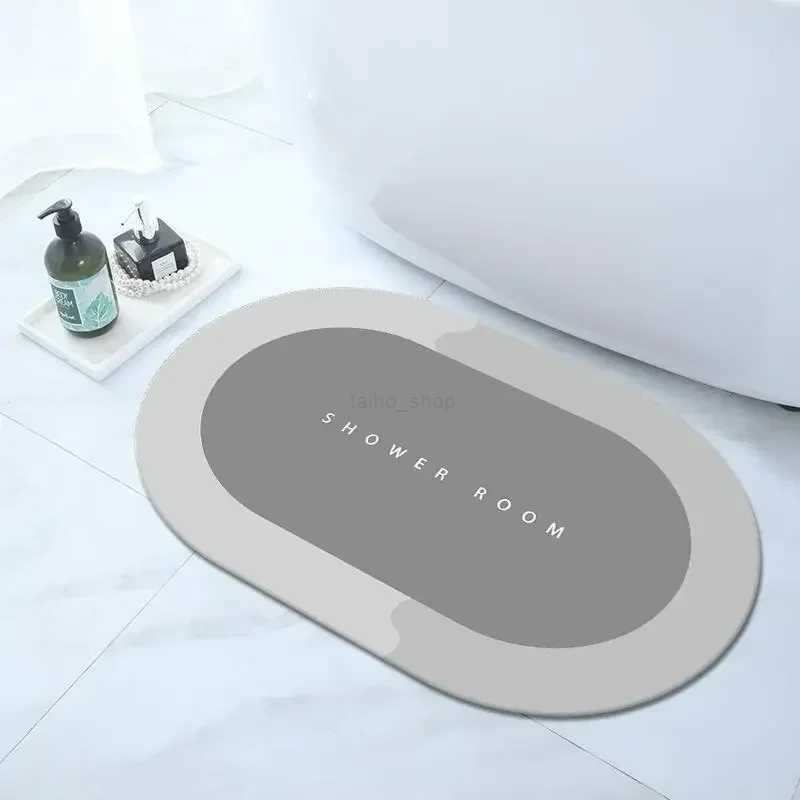 Super Absorbent Shower Bath Mat Bathroom Anti-Slip Carpet Rug Simple Kitchen Entrance Soft Door Bathtub Side Bath Mat Home DecorXJ14