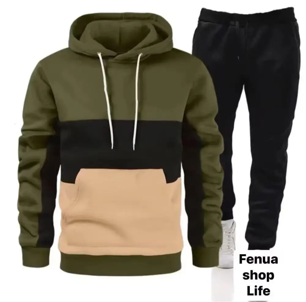 2024 mens sets Mens tracksuit custom tracksuit two-piece sweatpants mens hoodie tracksuit jogging suit 240813