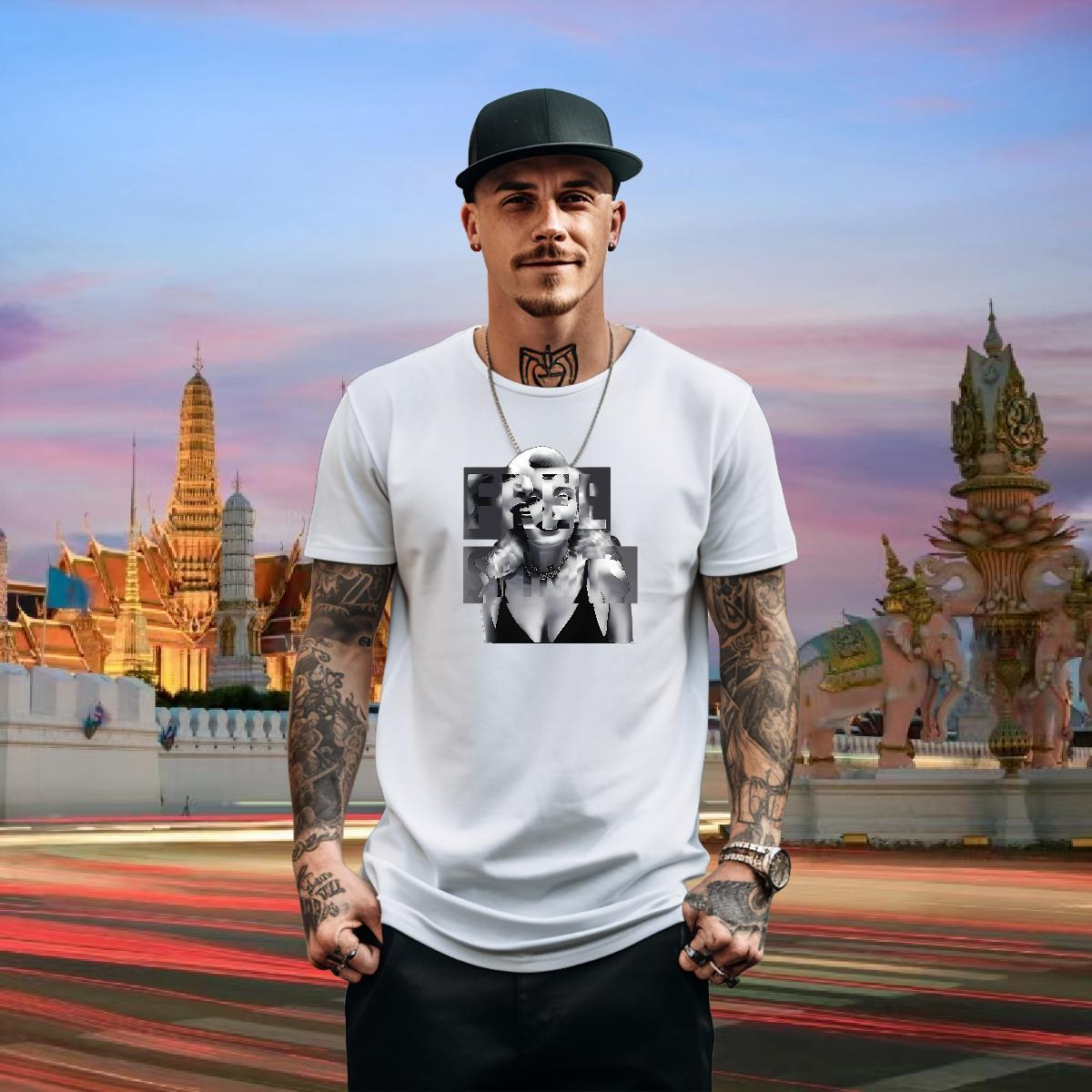 Brand T shirt person Tops Tees 230g Pure Cotton Casual Beach Cool Design Custom Printed O-Neck Short Sleeve Men Tees