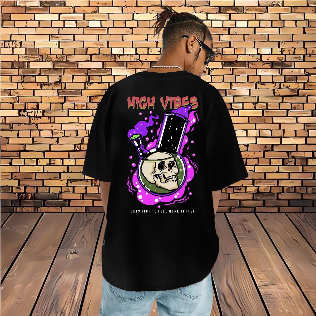 2024 Designer Mens T Shirts skull Tops Shirt 230g Pure Cotton High Street Hip Hop Comfortable Cartoon Printing L-4XL Breathable Soft Men Tops Tees