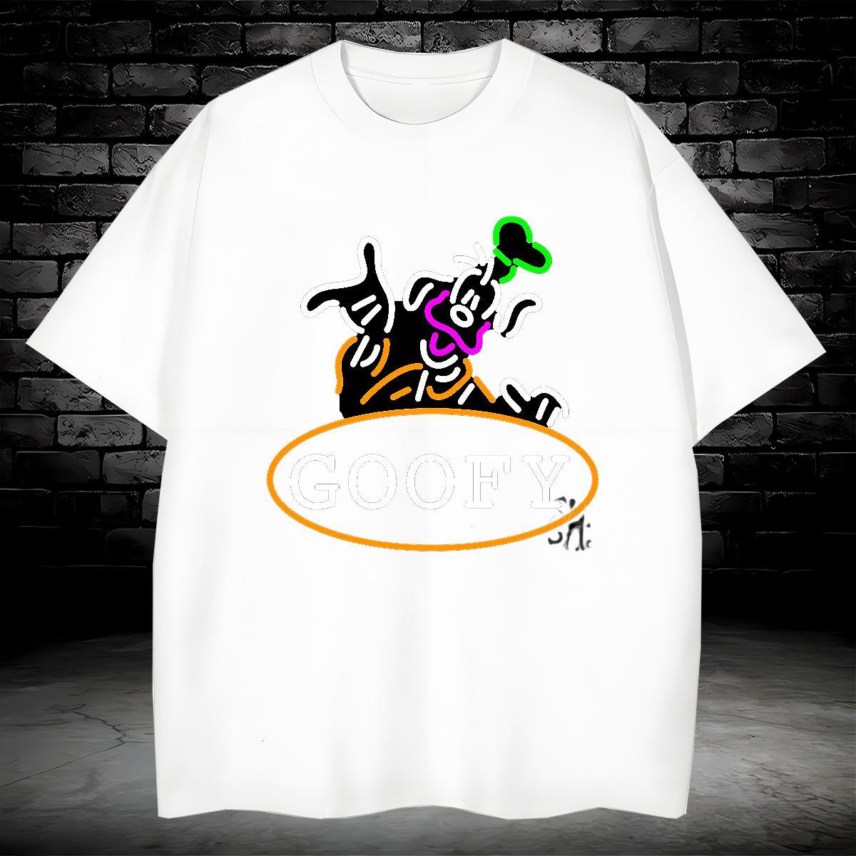Stylist T-Shirts for Men cartoon Clothes 230g Pure Cotton Home Outdoor Cool DIY Printed Short Sleeve O-Neck Tshirts