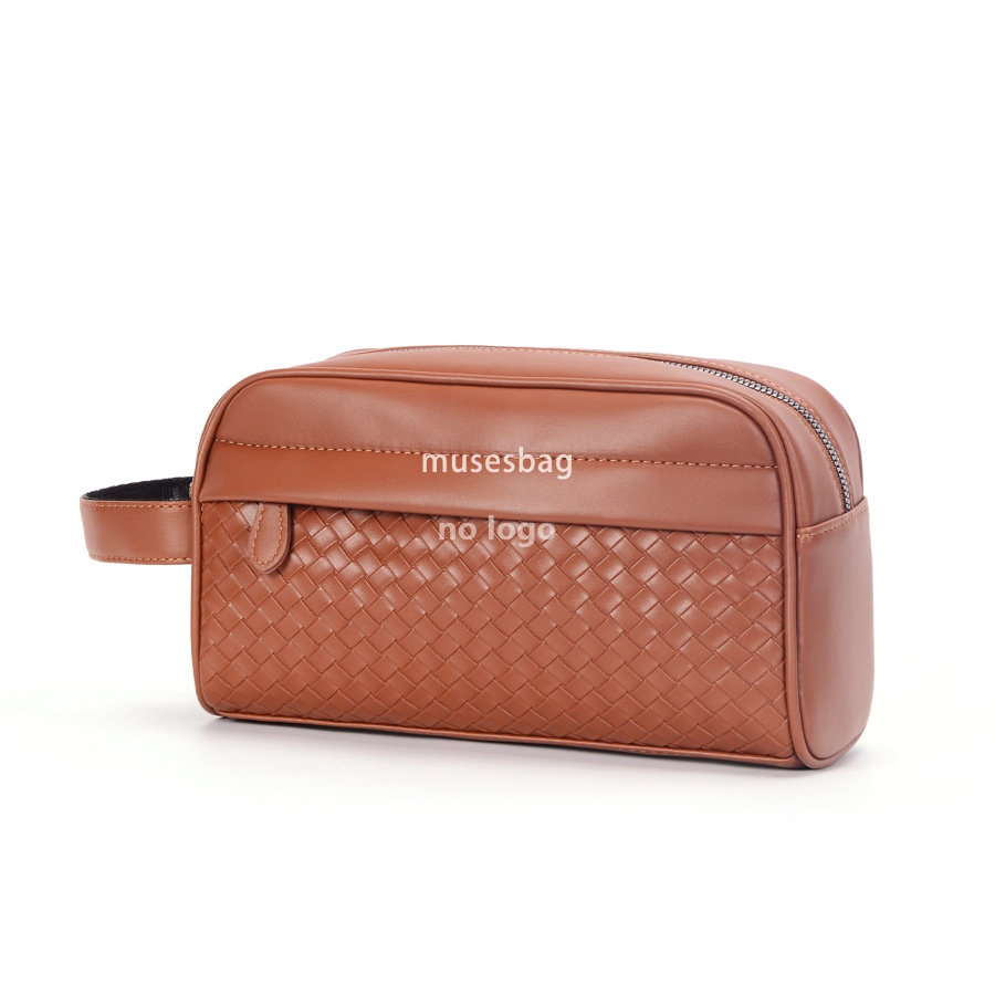 New high quality woven bag Horizontal men's hand bag Light business hand bag Casual outdoor mobile phone bag Underarm bag