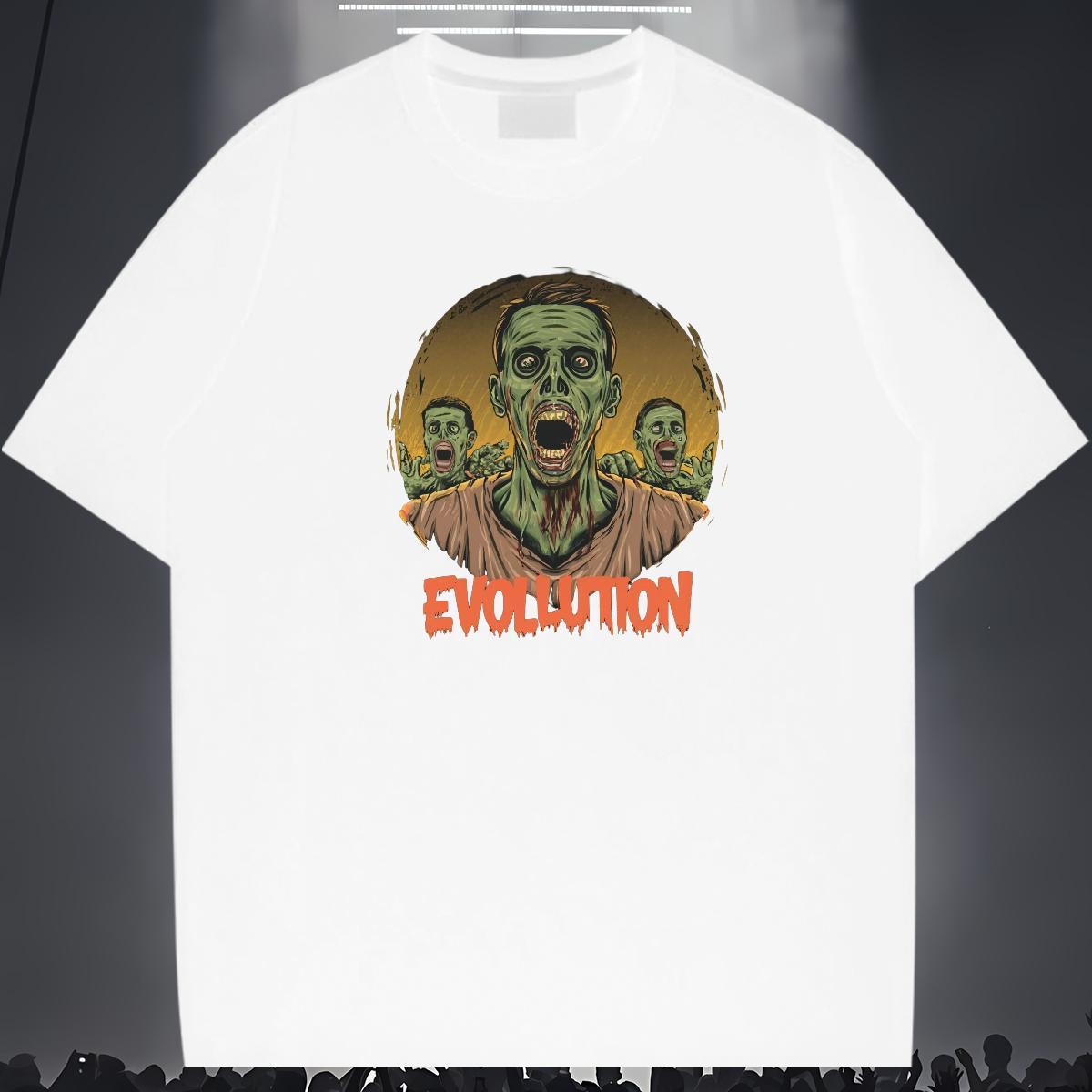 Free Shipping T-Shirts for Men skull Tees Shirts 230g Cotton Casual Soft Cartoon Print Breathable Short Sleeve Couples T Shirts