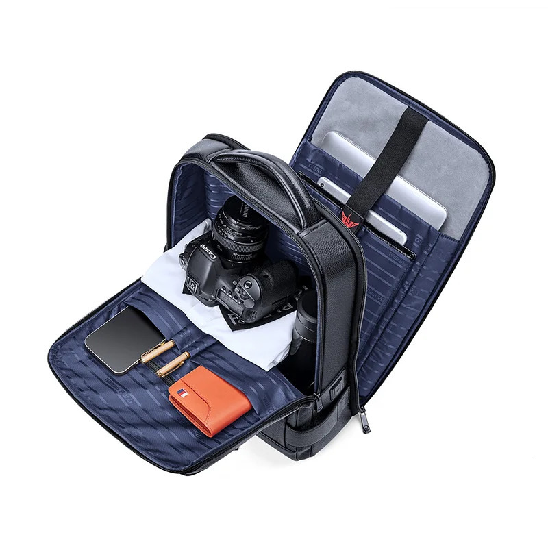 Mens backpack British style leather mens business top layer cowhide multifunctional travel computer 240807