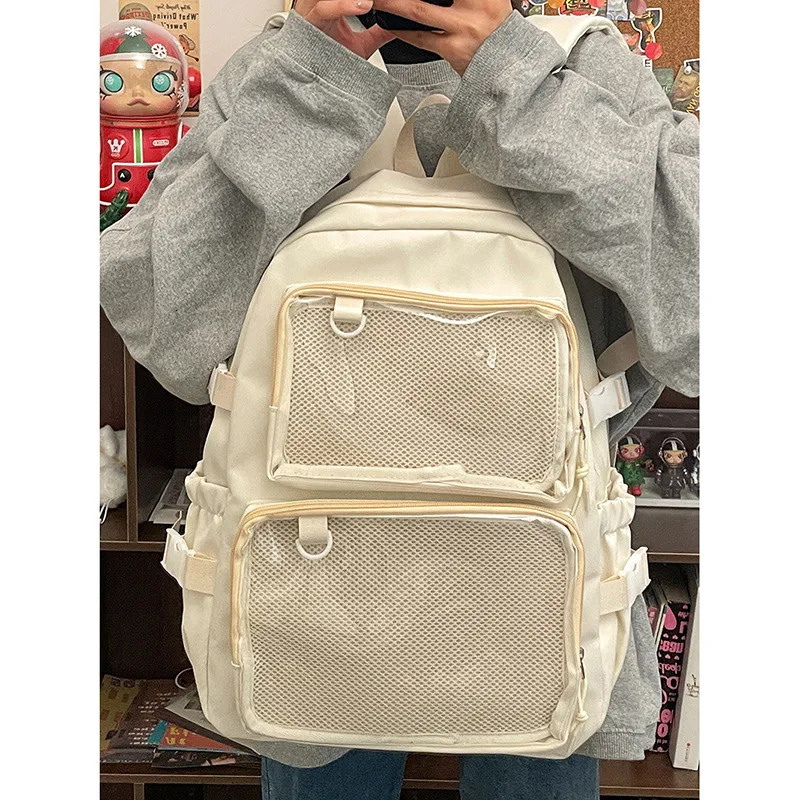 Japan Kawaii Itabag Womens Transparent Backpack Large Capacity Ita School 240807
