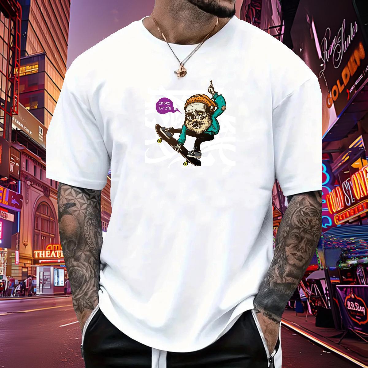 New T shirt skateboarding Clothings 230g 100% Cotton Street Unisex Customized Breathable Crew Neck Men Tees
