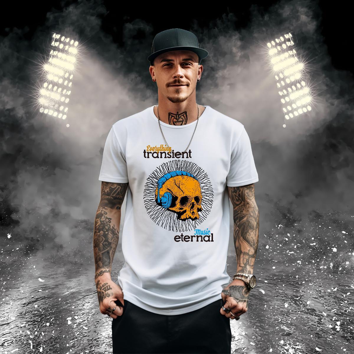 2024 New Men T Shirts skull Tees Shirts 230g Cotton Daily Wear Cool Design White Plus Size Pure Cotton Men Clothes T-Shirt