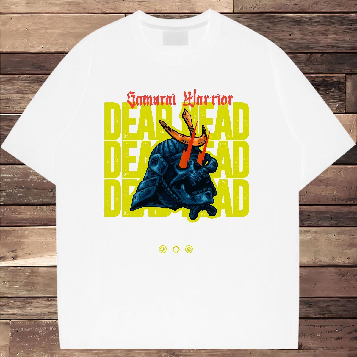 Classic Mens T Shirts skull Tops Tees 230g Cotton Hip Hop Street Cool Custom Big Size Crew Neck Tshirts