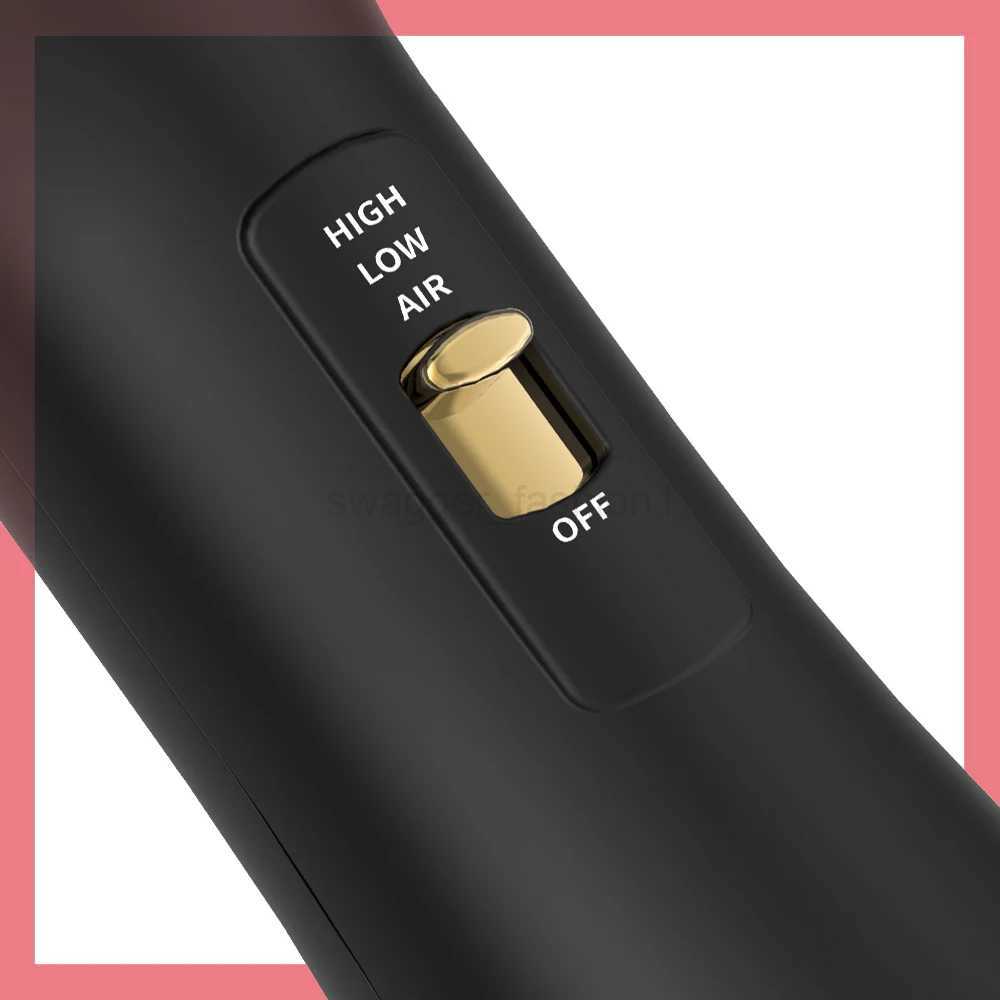 LISARPO Professional Blowout Hair Dryer Brush Black Gold Dryer and Volumize Hot Air Brush for Women Curling Irons StylerXJ240807 - view 3